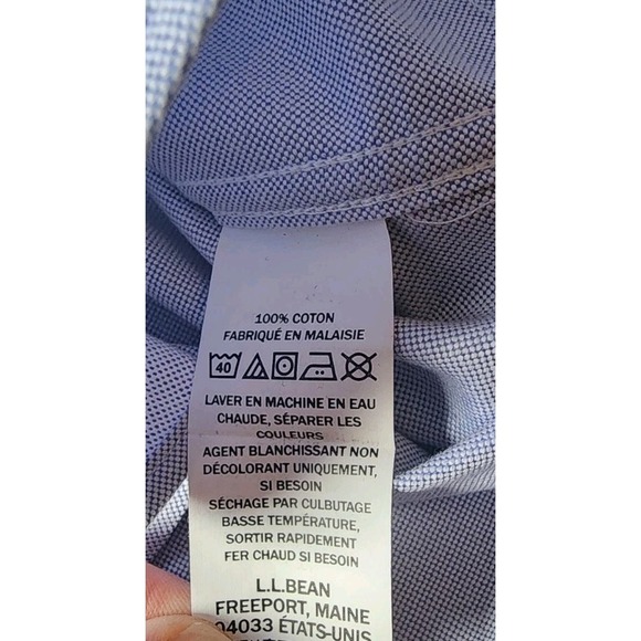 LL BEAN CANON PHOTOGRAPHY SHIRT MENS SIZE‎ LARGE BUTTON DOWN EMBROIDED BLUE EUC! - Picture 9 of 9